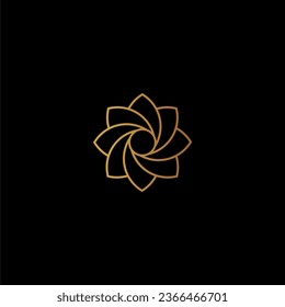 flower ornament logo vector image