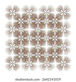 Flower ornament pattern. Vector blossom group. Bright white background. Glossy soft texture.