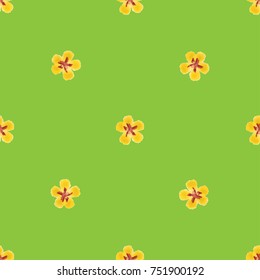 Flower ornament seamless hand-draw to vector pattern