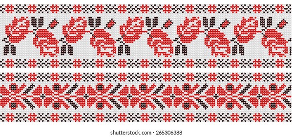 Flower ornament in the Ukrainian style