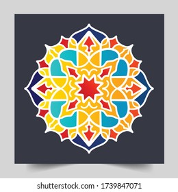 Flower Ornament Vector Design Template.
