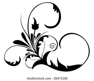 flower ornament vector designs
