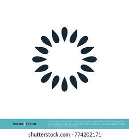 Flower Ornamental Decorative Icon Vector Logo Template Illustration Design. Vector EPS 10.