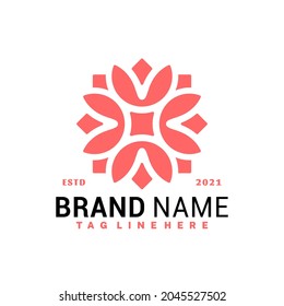 Flower Ornamental Logo Vector Design, Creative Logos Designs Concept for Template