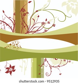 flower ornaments with copy space