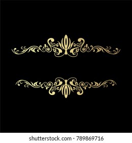 flower ornaments with golden color