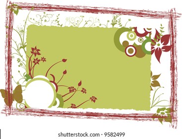 flower ornaments with grunge elements