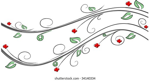 Flower ornaments - vector.