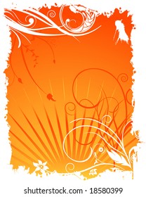 flower ornaments vector background with beautiful colors