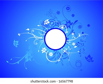 flower ornaments vector design with space for messages