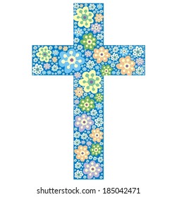 Similar Images, Stock Photos & Vectors of Flower Cross isolated on ...