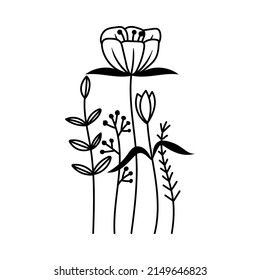 Icono de contorno de flor ilustración de ilustración vectorial