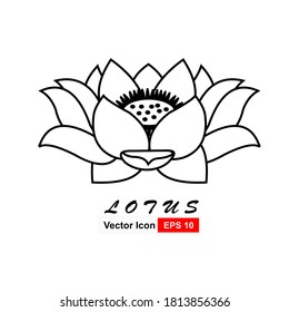 Flower outline icon. Flowers vector illustration. Signs and symbols can be used for web, logo, mobile app