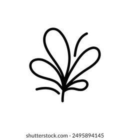 Flower outline icon. Illustration of flower logo vector isolated on white background. Drawing line lily black. Illustration for beauty shop.