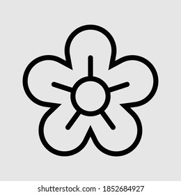 flower outline icon isolated vector illustration