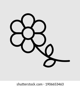 icono de contorno de flores ilustración vectorial aislada