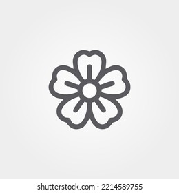flower outline icon isolated vector illustration
