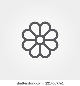 flower outline icon isolated vector illustration
