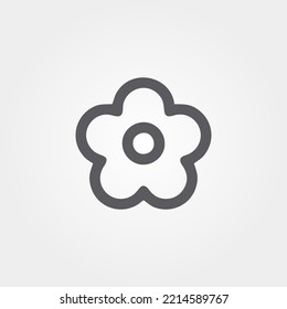 flower outline icon isolated vector illustration
