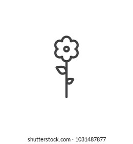 Flower outline icon. linear style sign for mobile concept and web design. simple line vector icon. Blossom symbol, logo illustration. Pixel perfect vector graphics