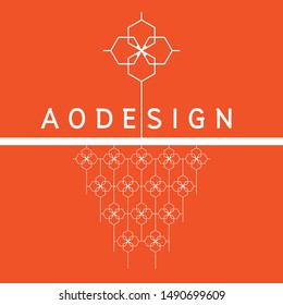 Flower outline on Background graphics