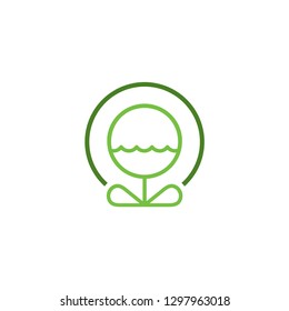 Flower outline Vector Icon Illustrtration concept