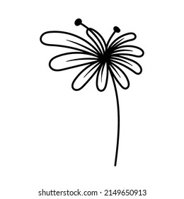 Flower outlineicon design ilustration template vector