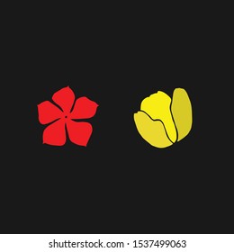 Flower Pack Roses and Petals Vector EPS