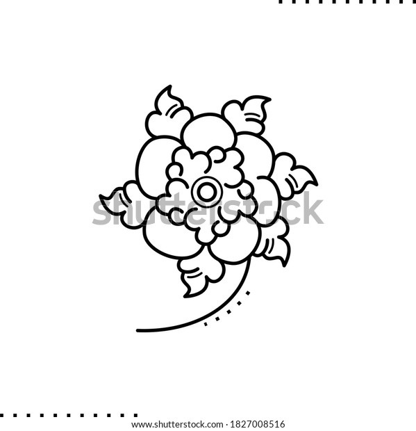 flower page\
decoration vector outline\
icon.