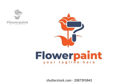 Logo-Design für Blumen. Vektorgrafik