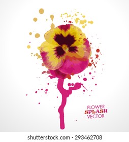 Flower paint splash 