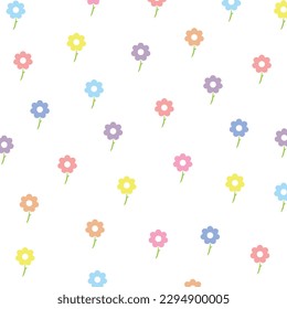 
Fondo de pintura de flores, colores variados, fondo blanco