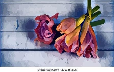 flower painting, very cool and realistic
