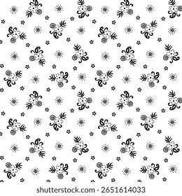 Flower and paisley Design, background, texture, wallpaper, fabric.