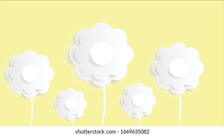 Flower paper cut in summer