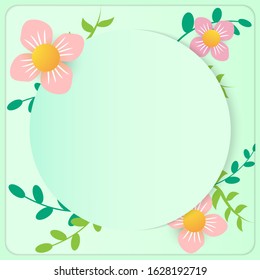 The flower paper cut  vector image for women day content.
