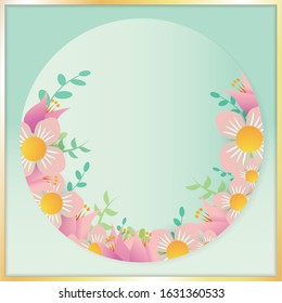 The flower paper cut  vector image for women day content.
