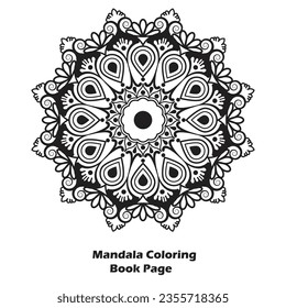 Flower paper cutting Coloring Book Mandala Design 