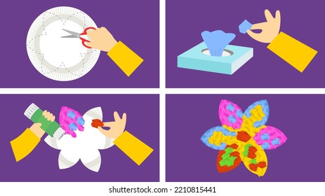 flower from paper and napkins
