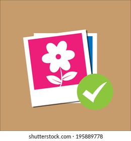 Flower in paper picture frame 