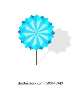 flower paper work in blue tone