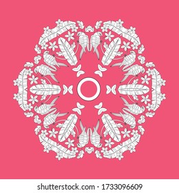ilustración de arte vectorial de flor de loro mandala