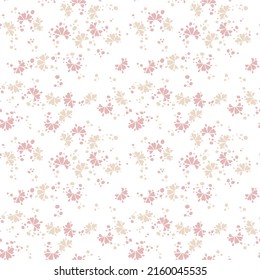 Flower Pastel ethereal seamless pattern. Blush pink delicate feminine background texture, contemporary floral texture for print, textile, wallpaper. Vector illustration