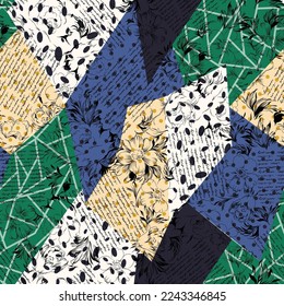 flower patchwork pattern on background