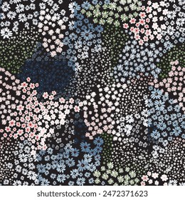 flower patchwork pattern on textures background