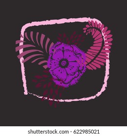 Flower pattern abstract design illustration for a pattern