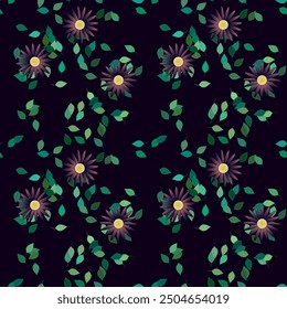 Patrón de flores, Vector de arte, Vectores de flores, patrones florales, patrón ornamental, Vector floral, diseño de Vector, hoja sin fisuras, hojas aisladas, fondos de la naturaleza, diseño de fondo