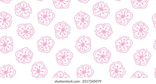 Fundo de padrão de flor. fundo de padrão de flor de cerejeira. sakura Fundo de padrão sem emenda de flor. Padrão floral sem emenda. 