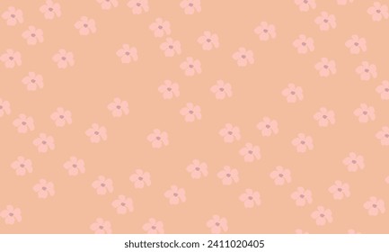 Flower pattern background, cute doodle design