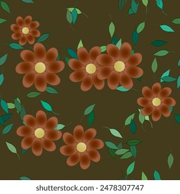 Patrón de flores, fondo de flores, flores aisladas, fondo de pétalos, patrón floral, patrón floral sin costuras, Vector de hojas, diseño de Vector, fondo de Vector, patrón de ornamento